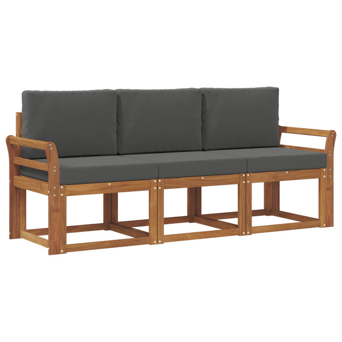 Set de canapele de exterior cu pernă 3 pcs Natural și Antracit - WALTI WALTI