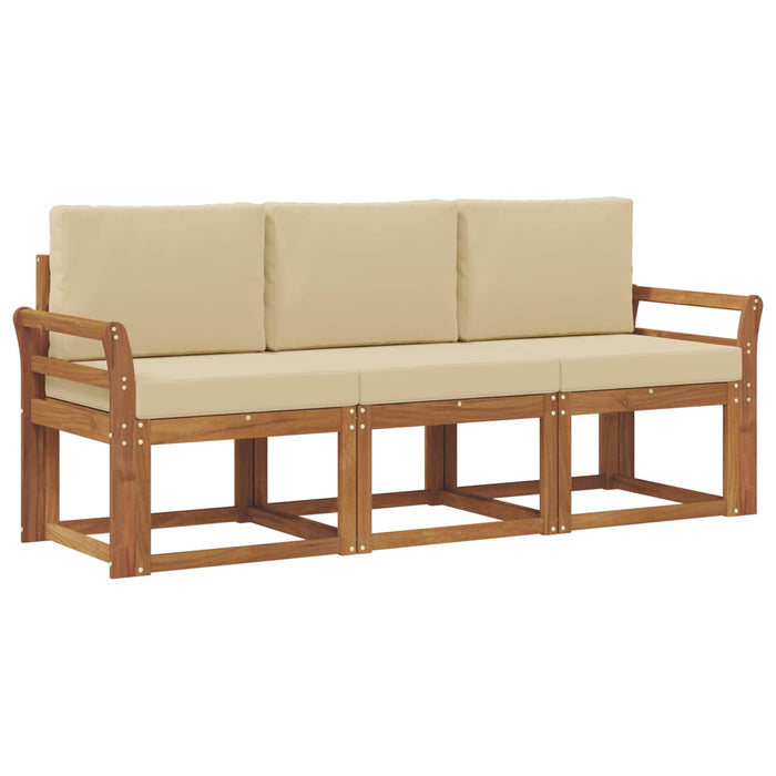 Set de canapele de exterior cu pernă 3 pcs Natural și Bej - WALTI WALTI