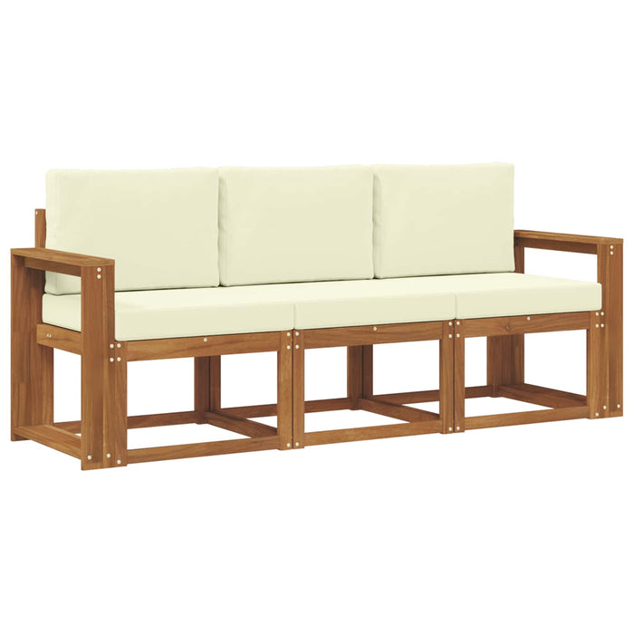 Set de canapele de exterior cu pernă 3 pcs Natural și Crem - WALTI WALTI
