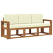 Set de canapele de exterior cu pernă 3 pcs Natural și Crem - WALTI WALTI