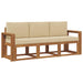 Set de canapele de exterior cu pernă 3 pcs Natural și Bej - WALTI WALTI