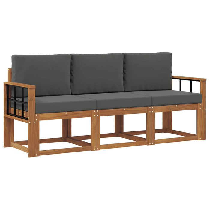 Set de canapele de exterior cu pernă 3 pcs Natural și Antracit - WALTI WALTI