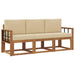 Set de canapele de exterior cu pernă 3 pcs Natural și Bej - WALTI WALTI