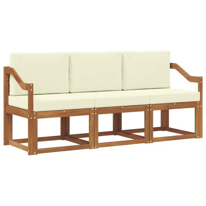 Set de canapele de exterior cu pernă 3 pcs Natural și Crem - WALTI WALTI