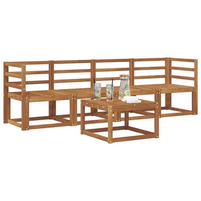 Set de canapele de exterior 5 pcs natural Lemn Solid de Acacia WALTI