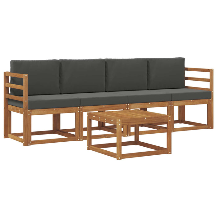 Set de canapele de exterior cu pernă 5 pcs Natural și Antracit - WALTI WALTI