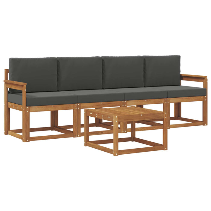 Set de canapele de exterior cu pernă 5 pcs Natural și Antracit - WALTI WALTI