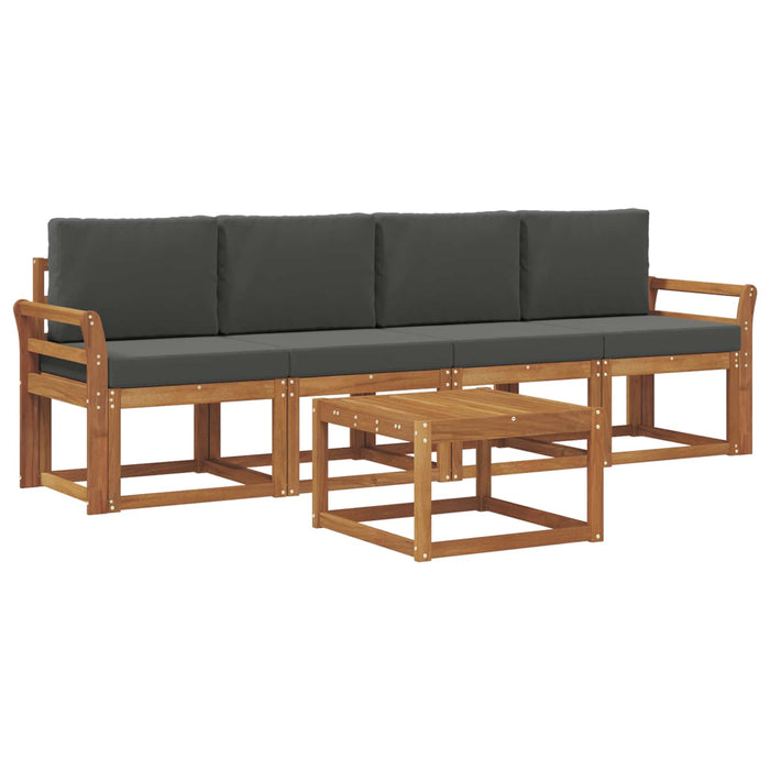 Set de canapele de exterior cu pernă 5 pcs Natural și Antracit - WALTI WALTI