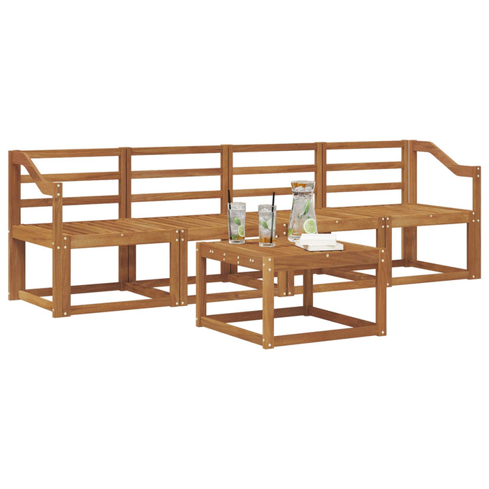 Set de canapele de exterior 5 pcs natural Lemn Solid de Acacia WALTI