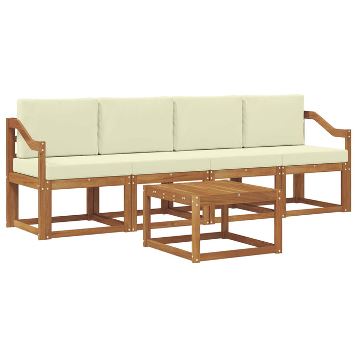 Set de canapele de exterior cu pernă 5 pcs Natural și Crem - WALTI WALTI