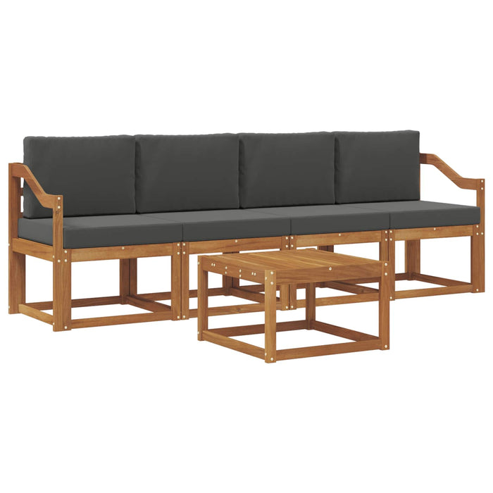 Set de canapele de exterior cu pernă 5 pcs Natural și Antracit - WALTI WALTI