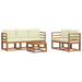 Set de canapele de exterior cu pernă 6 pcs Natural și Crem - WALTI WALTI