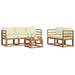Set de canapele de exterior cu pernă 6 pcs Natural și Crem - WALTI WALTI