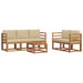 Set de canapele de exterior cu pernă 6 pcs Natural și Bej - WALTI WALTI