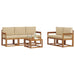 Set de canapele de exterior cu pernă 6 pcs Natural și Bej - WALTI WALTI