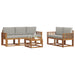 Set de canapele de exterior 6 pcs Gri natural și deschis - WALTI WALTI