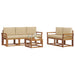 Set de canapele de exterior cu pernă 6 pcs Natural și Bej - WALTI WALTI