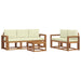 Set de canapele de exterior cu pernă 6 pcs Natural și Crem - WALTI WALTI
