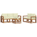 Set de canapele de exterior cu pernă 6 pcs Natural și Crem - WALTI WALTI