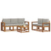 Set de canapele de exterior 6 pcs Gri natural și deschis - WALTI WALTI