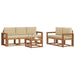 Set de canapele de exterior cu pernă 6 pcs Natural și Bej - WALTI WALTI