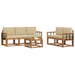 Set de canapele de exterior cu pernă 6 pcs Natural și Bej - WALTI WALTI