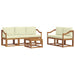 Set de canapele de exterior cu pernă 6 pcs Natural și Crem - WALTI WALTI