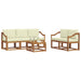 Set de canapele de exterior cu pernă 6 pcs Natural și Crem - WALTI WALTI