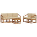 Set de canapele de exterior cu pernă 6 pcs Natural și Bej - WALTI WALTI