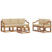 Set de canapele de exterior cu pernă 6 pcs Natural și Bej - WALTI WALTI