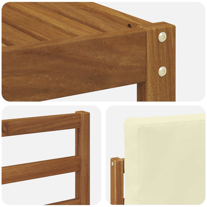 Set de canapele de exterior cu pernă 7 pcs Natural și Crem - WALTI WALTI