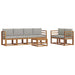 Set de canapele de exterior 7 pcs Gri natural și deschis - WALTI WALTI