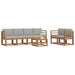 Set de canapele de exterior 7 pcs Gri natural și deschis - WALTI WALTI