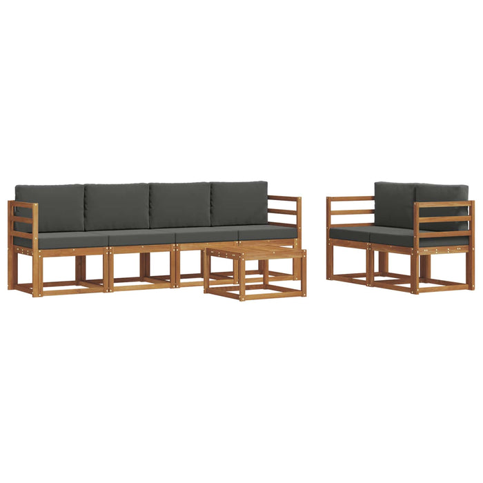 Set de canapele de exterior cu pernă 7 pcs Natural și Antracit - WALTI WALTI