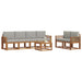 Set de canapele de exterior 7 pcs Gri natural și deschis - WALTI WALTI