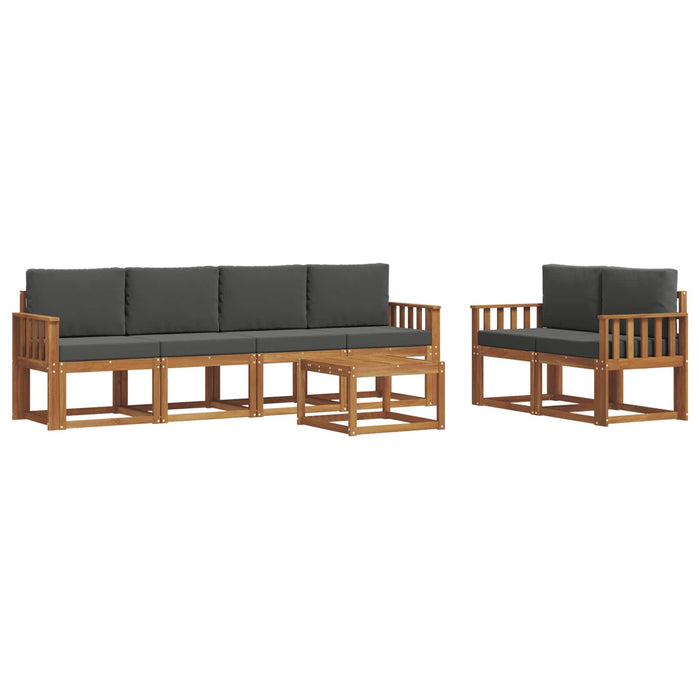 Set de canapele de exterior cu pernă 7 pcs Natural și Antracit - WALTI WALTI
