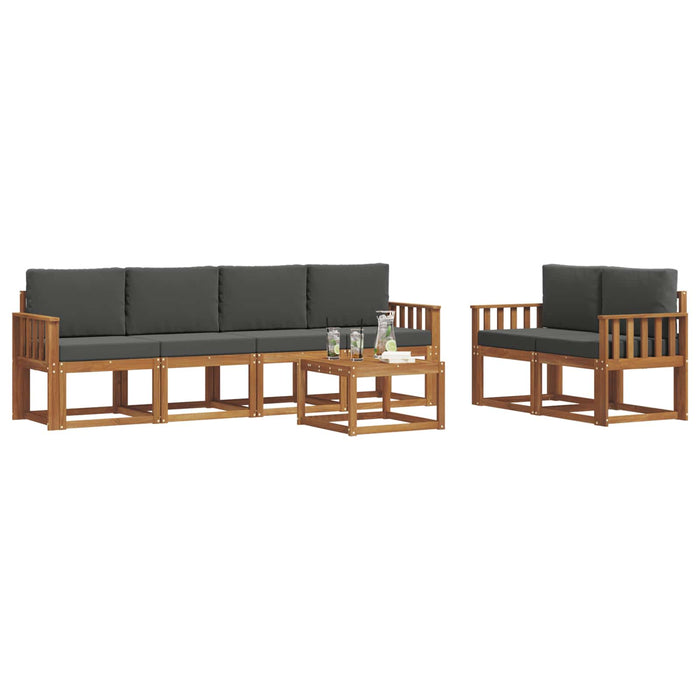 Set de canapele de exterior cu pernă 7 pcs Natural și Antracit - WALTI WALTI