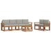 Set de canapele de exterior 7 pcs Gri natural și deschis - WALTI WALTI