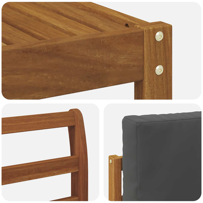 Set de canapele de exterior cu pernă 7 pcs Natural și Antracit - WALTI WALTI