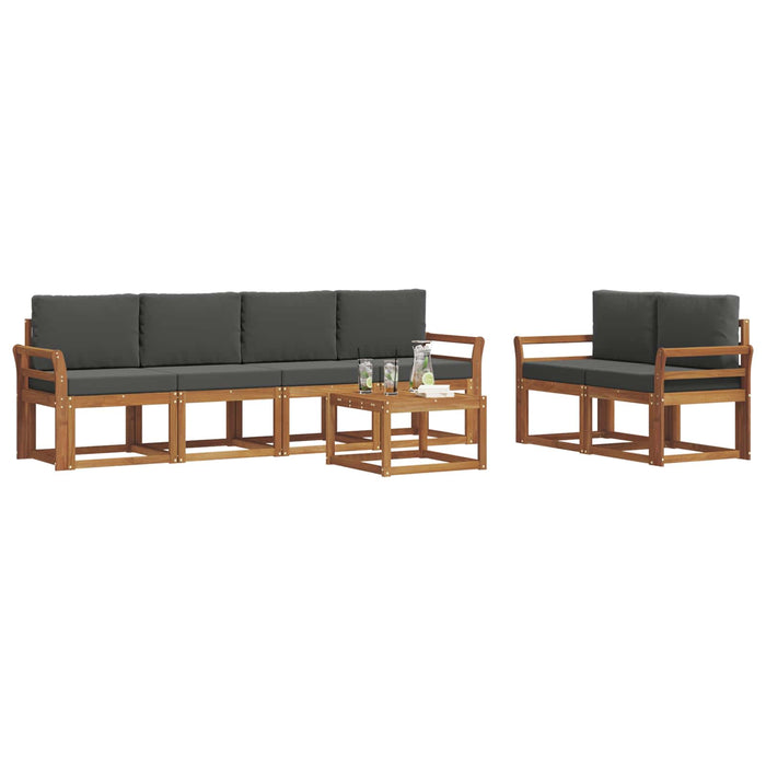 Set de canapele de exterior cu pernă 7 pcs Natural și Antracit - WALTI WALTI