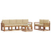 Set de canapele de exterior cu pernă 7 pcs Natural și Bej - WALTI WALTI