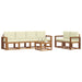 Set de canapele de exterior cu pernă 7 pcs Natural și Crem - WALTI WALTI
