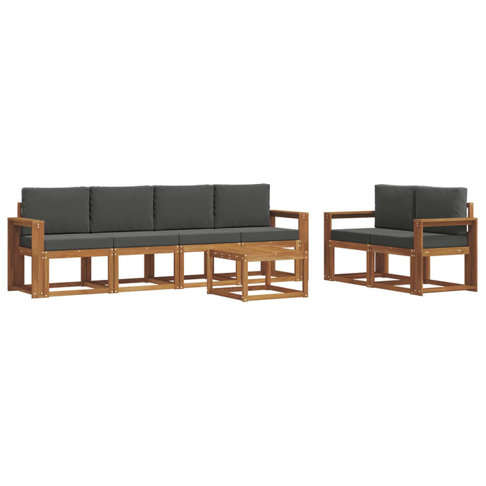 Set de canapele de exterior cu pernă 7 pcs Natural și Antracit - WALTI WALTI