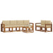 Set de canapele de exterior cu pernă 7 pcs Natural și Bej - WALTI WALTI