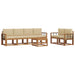 Set de canapele de exterior cu pernă 7 pcs Natural și Bej - WALTI WALTI