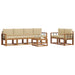 Set de canapele de exterior cu pernă 7 pcs Natural și Bej - WALTI WALTI
