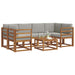 Set de canapele de exterior 7 pcs Gri natural și deschis - WALTI WALTI