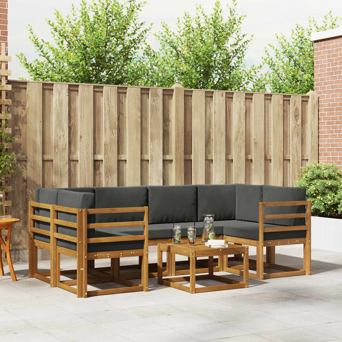 Set de canapele de exterior cu pernă 7 pcs Natural și Antracit - WALTI WALTI