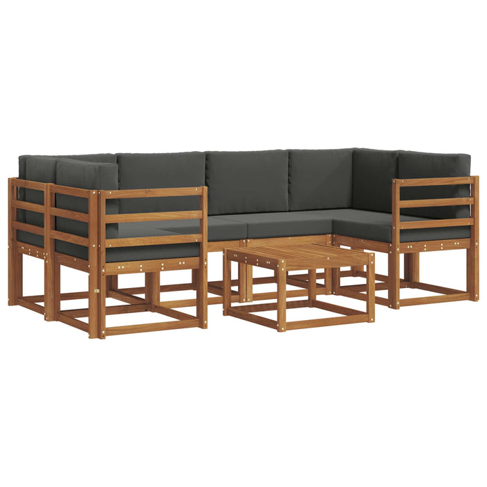 Set de canapele de exterior cu pernă 7 pcs Natural și Antracit - WALTI WALTI