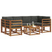Set de canapele de exterior cu pernă 7 pcs Natural și Antracit - WALTI WALTI